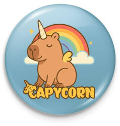 printfashion Capycorn - Kitűző, hűtőmágnes - Világoskék (17615889)
