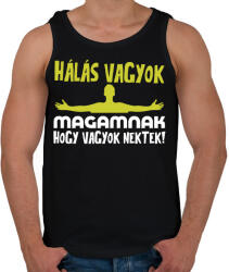 printfashion Hálás vagyok magamnak hogy vagyok nektek - Férfi atléta - Fekete (17688441)