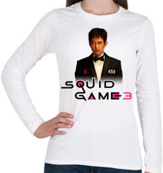 printfashion Squid game 3 gi hun - Női hosszú ujjú póló - Fehér (17596181)
