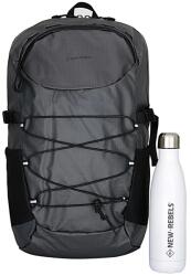 NEW REBELS Hugo grafitszürke-fekete közepes 15, 6"-os laptoptartós vízlepergető hátizsák 51.1436-00 - minosegitaska