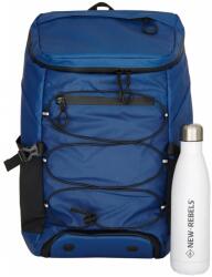 NEW REBELS Hugo kék-fekete külön laptoptartós, fedeles, vízlepergető hátizsák15, 6"-os - 51.1437-02 - minosegitaska