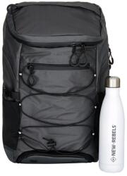 NEW REBELS Hugo grafitszürke-fekete külön laptoptartós, fedeles, vízlepergető hátizsák15, 6"-os - 51.1437-00 - minosegitaska