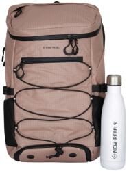 NEW REBELS Hugo rózsaszín-fekete külön laptoptartós, fedeles, vízlepergető hátizsák15, 6"-os - 51.1437-70 - minosegitaska