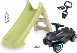 Smoby Set tobogan cu joc de apă și babytaxiu cu sunete XS Slide Life Smoby lungimea suprafeței de alunecare 90 cm și sfoara de tracțiune cu spătar și premergător (SM820629-15)