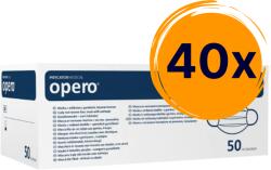  40 doboz Opero sebészi maszk, nem szőtt textil anyagból, gumis, háromrétegű (kék) - (40x50 db) (K_W413300130_0028)