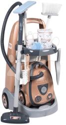 Smoby Takarítókocsi elektronikus porszívóval Rowenta Trolley Vacuum Cleaner Smoby valósághű hanggal seprűvel lapáttal és 9 kiegészítővel (SM330325)