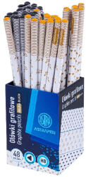 Astra PEN Háromszögletű HB Grafitceruza 48 Darabos Gold/Black