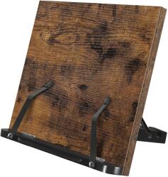 SONGMICS Könyvállvány, Könyvtartó, összecsukható táblagéptartó 5 szögben állítható, rusztikus barna (LLD112B01) - bontour