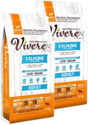 Vivere Adult Maxi Lazac alacsony gabonatartalmú kutyatáp - 2 x 12 kg kiszerelés