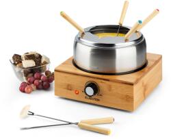 Klarstein Bambus Fondue, тенджера от неръждаема стомана, 800W (GQ6-Bambus Fondue) (GQ6-Bambus Fondue) - electronic-star