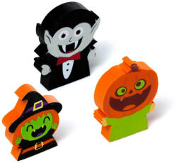 Puckator Halloweeni 3 db/szett boszorkány, vámpír és tök (PCT-STA357)