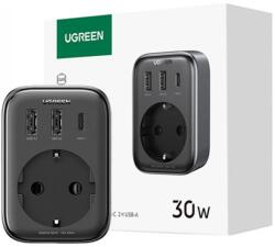 UGREEN 90613 mural Priză 2x USB-A 1x USB-C negru (90613)