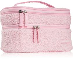 BrushArt Accessories Double-layered fluffy make-up bag чантичка с две отделения Light pink