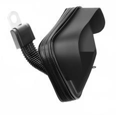 Gigapack Kerékpáros és motoros telefontartó (tükörre, 360°, por és vízálló cipzáras tok, napellenző, 4.8" - 5