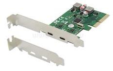 Conceptronic Bővítőkártya - EMRICK08G (PCIe x4 to 2x USB-C 3.2 Gen2, saját tápellátás) (EMRICK08G) (EMRICK08G)