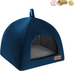 RECOBED Cușcă pentru câini RECOBED Velour albastru închis M 50x50cm