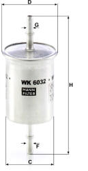 Mann-filter Üzemanyagszűrő Mann Filter WK 6032 (WK6032)