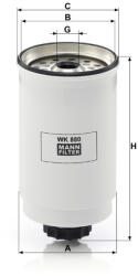 Mann-filter Üzemanyagszűrő Mann Filter WK 880 (WK880)