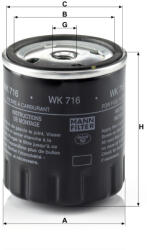 Mann-filter Üzemanyagszűrő Mann Filter WK 716 (WK716)