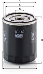 Mann-filter Olajszűrő Mann Filter W 7052 (W7052)