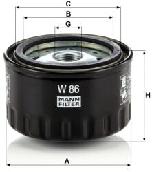 Mann-filter Olajszűrő Mann Filter W 86 (W86)