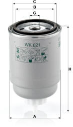 Mann-filter Üzemanyagszűrő Mann Filter WK 821 (WK821)