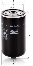 Mann-filter Üzemanyagszűrő Mann Filter WK 8030 (WK8030)