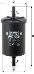 Mann-filter Üzemanyagszűrő Mann Filter WK 6031 (WK6031)