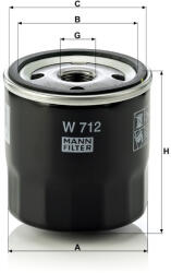 Mann-filter Olajszűrő Mann Filter W 712 (W712)