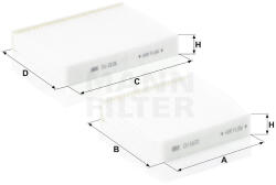 Mann-filter Utastér - Kabin szűrő Mann Filter CU 21 000-2 (CU21000-2)