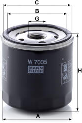 Mann-filter Olajszűrő Mann Filter W 7035 (W7035)