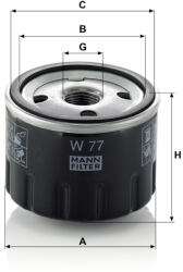 Mann-filter Olajszűrő Mann Filter W 77 (W77)