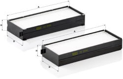 Mann-filter Utastér - Kabin szűrő Mann Filter CU 2542-2 (CU2542-2)