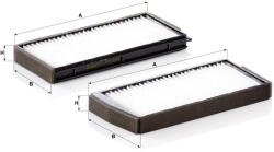 Mann-filter Utastér - Kabin szűrő Mann Filter CU 24 000-2 (CU24000-2)