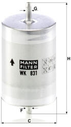 Mann-filter Üzemanyagszűrő Mann Filter WK 831 (WK831)