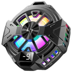 Techsuit iOS és Android Fekete Techsuit - Phone Cooler (P60) - Mágneses, RGB Fények, Hőmérséklet Kijelző, Alacsony zajszint, Két sebesség