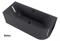 SAPHO POLYSAN VIVA R MONOLITH aszimmetrikus kád, 180x75x60cm, szürke (72129M.30)