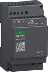 Schneider Electric Phaseo ABL7, ABL8 - ABLM1A24025 - Modicon Modular tápegység, moduláris, DIN sínre szerelhető, 1f, 24 VDC, 2, 5 A, 60 W (ABLM1A24025)