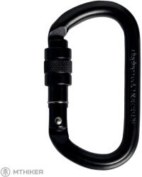 Singing rock Ovál Steel Screw Lock karabiner, fekete