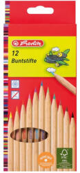 Herlitz Creioane colorate natur hexagonale Herlitz, 12 culori (8660086)