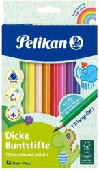 Pelikan Creioane colorate groase Pelikan 724039, 12 culori, triunghiulare (724039)