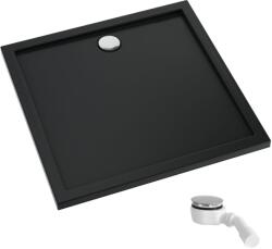 Schedpol Caspar New Black Mat cădiță de duș pătrată cu sifon 90x90 cm negru 3.2831/C/MG (32831CMG)