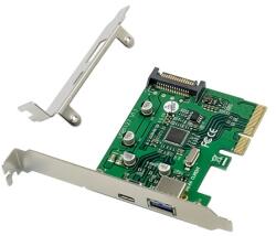 Conceptronic Bővítőkártya - EMRICK09G (PCIe x4 to USB-A 3.0+USB-C 3.2 Gen2, Táp: 15pin SATA (EMRICK09G) - pcx