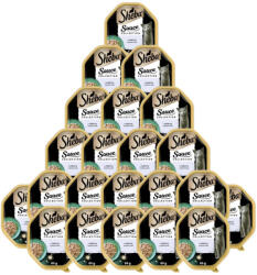Sheba SHEBA Sauce Collection tálca 22x85g - nedves teljes értékű eledel felnőtt macskáknak, borjúhússal, szószban