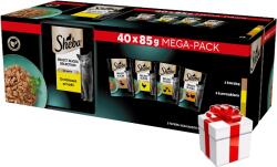 Sheba SHEBA Selection Select Slices Baromfi ízű szeletek tasak 40x85g + ingyenes macska meglepetés