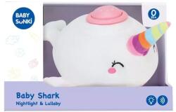 Manyuk Toys Narval de pluș cu sunete și efecte luminoase - 20 cm (1838 1)