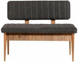 Hanah Home Bancă Vina Anthracite and Atlanitc Pine, antracit
