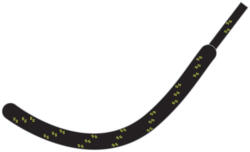 Regatta Laces x10 cipőfűző Markolat hossza: 120 cm / fekete/rózsaszín