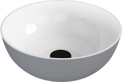 SAPHO Polysan öntött márvány mosdótál 39 cm, fehér/matt szürke 14337.32 (14337.32)