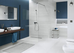 Cersanit Mille Walk-in zuhanyfal 100x200 mm átlátszó üveg, fekete profilszín S161-003 (S161-003)